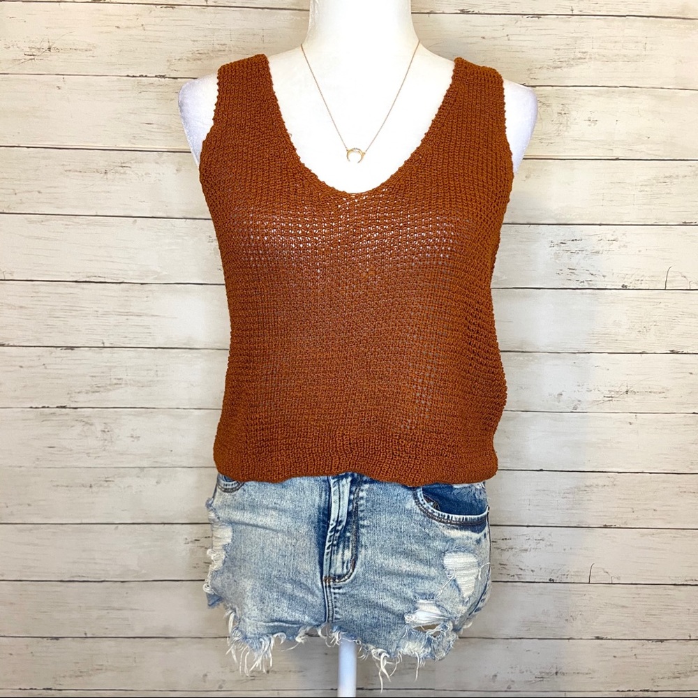 Forever 21 mesh crochet top